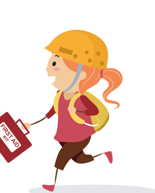 Child ready to administer First Aid